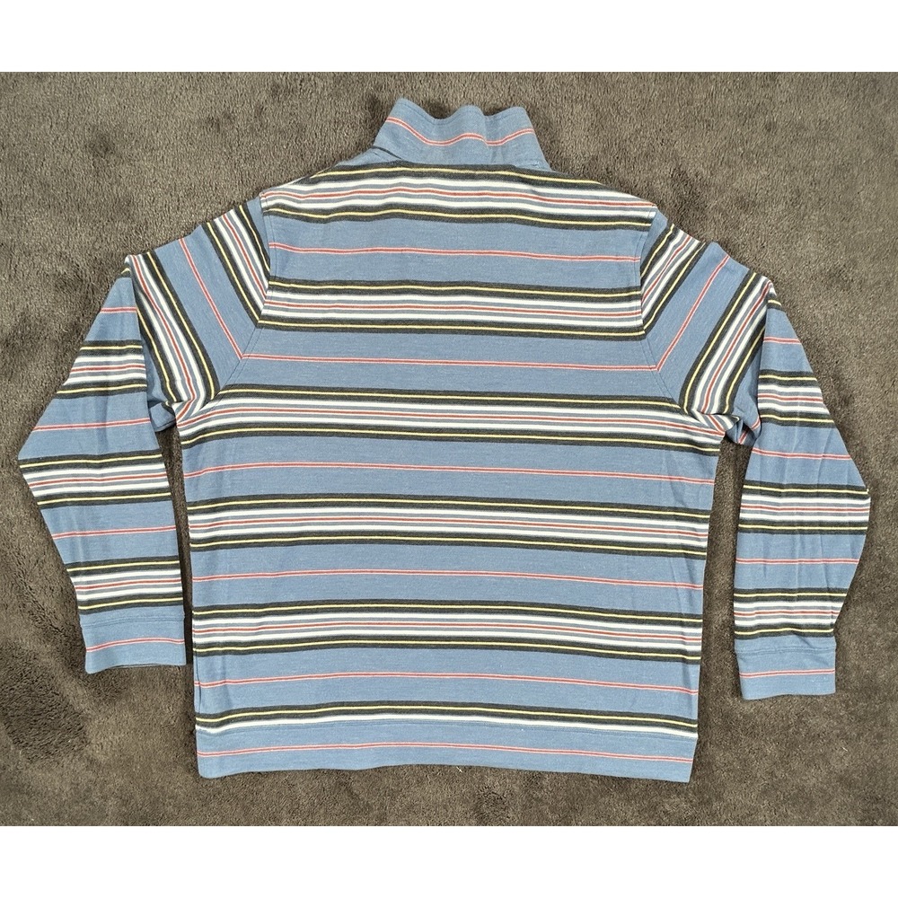 LL Bean Quarter Zip Pullover Men's XL Multicolor‎ Striped Comfort Stretch Pique - Picture 6 of 10